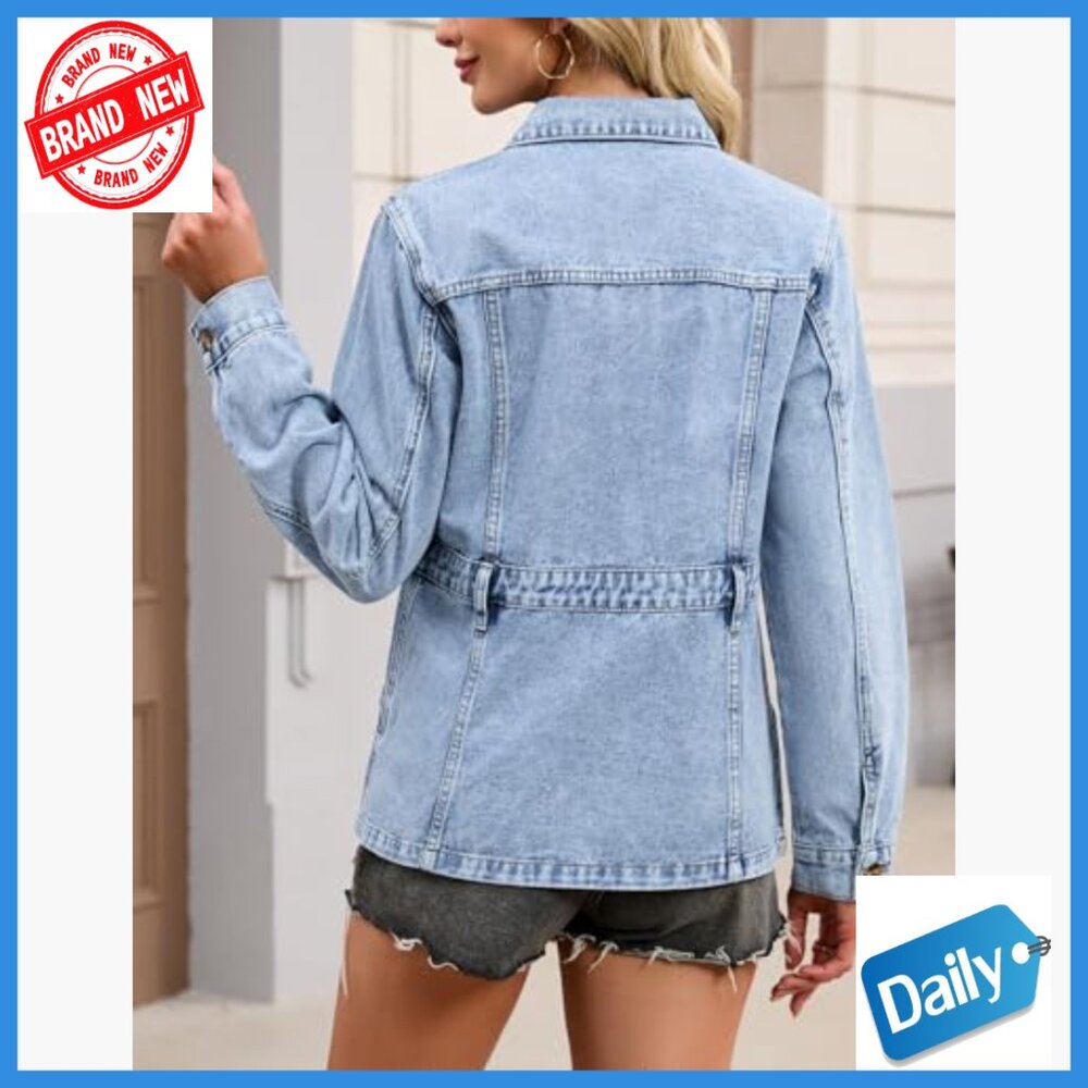 Oversized Denim Jacket Button Down Boyfriend Shac… - image 2